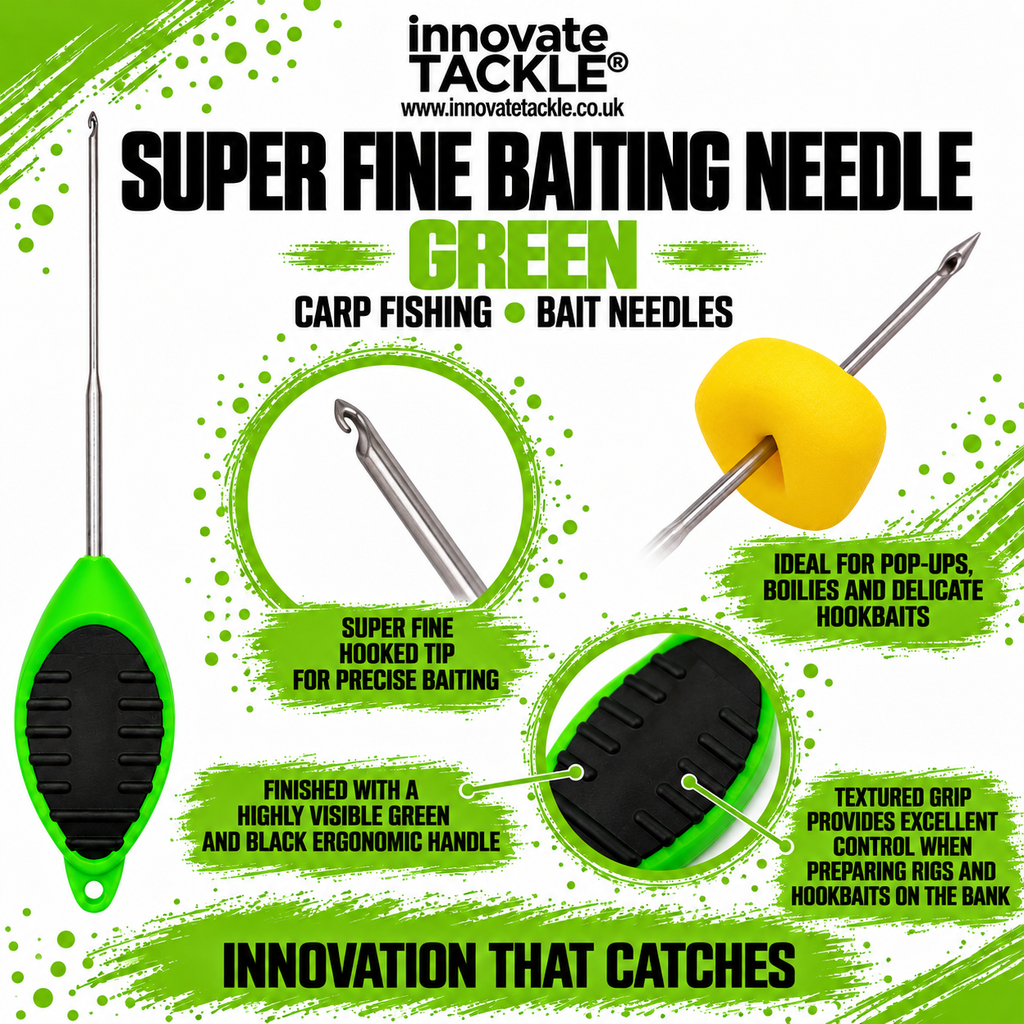 Super Fine Baiting Needle – Green. Carp Fishing Bait Needles