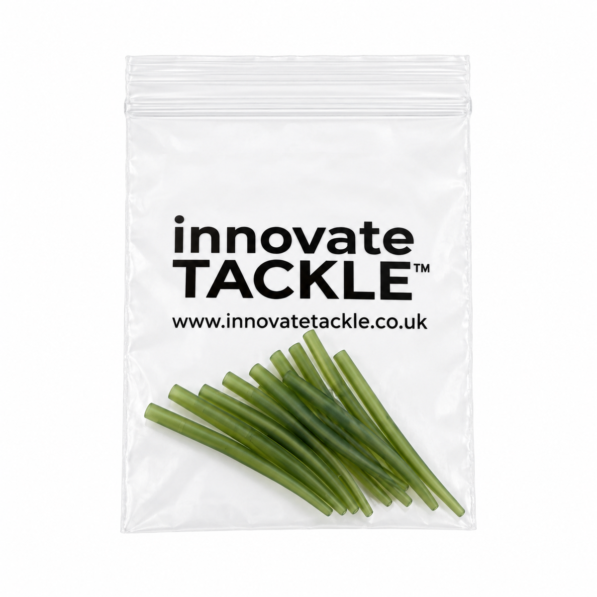 Premium Anti Tangle Sleeves 36mm x10 Translucent Green. For Carp Fishing & Rig Tackle