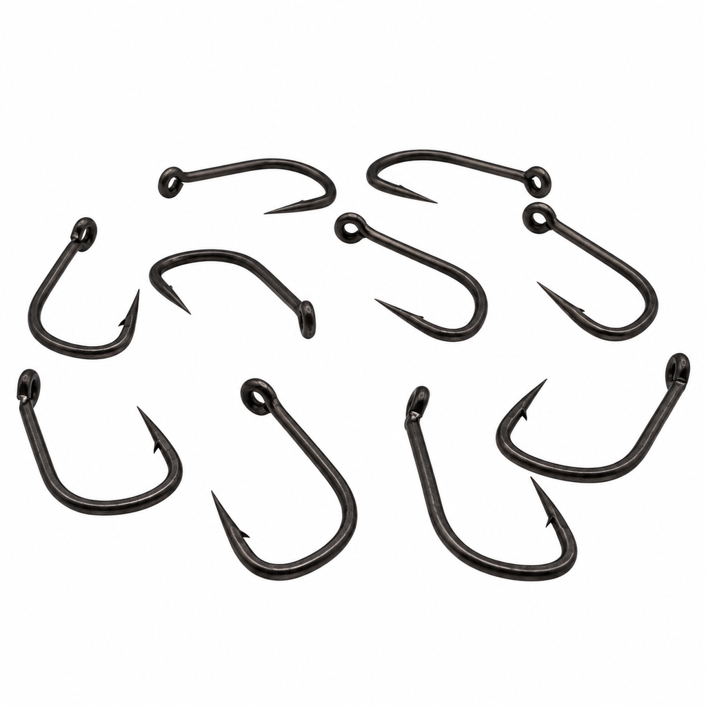 Wide GapeX PTFE Hooks x10 – Micro Barbed Carp Fishing Hooks – Ronnie Rig, German Turbo, Chod Rig