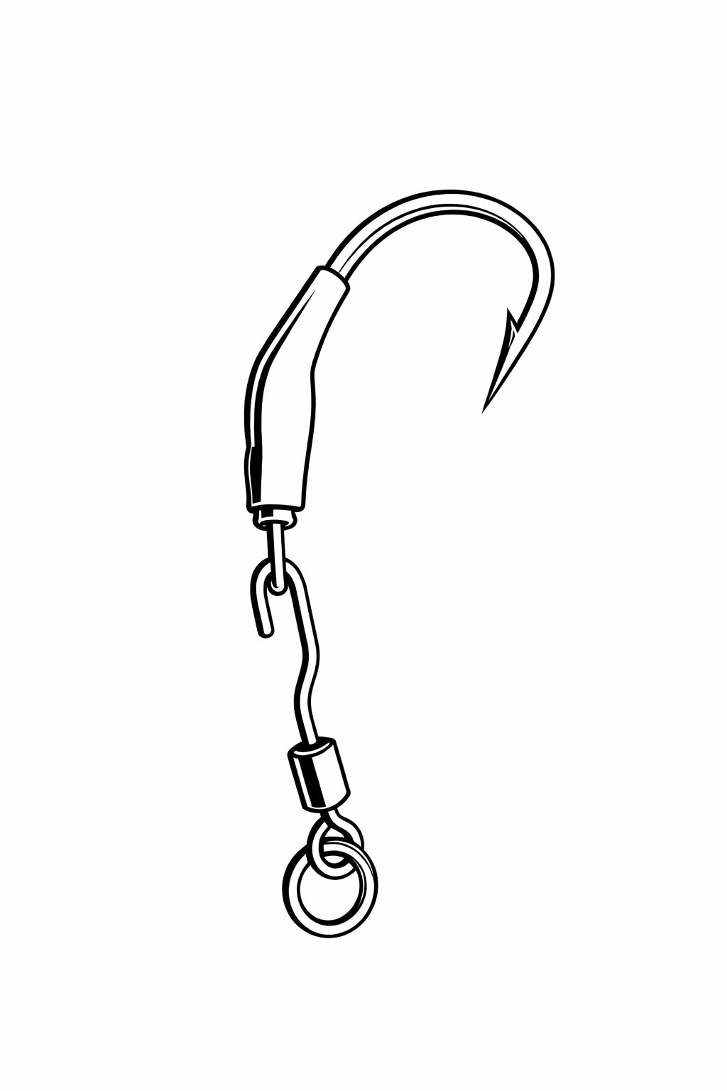 Black Spinner Ring Swivels Size 11 Extra Strong x10 | Carp Fishing Rig Components