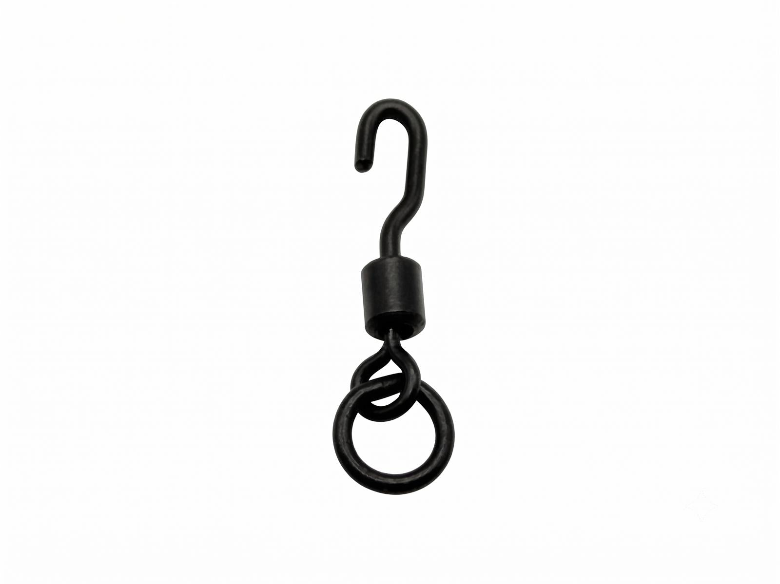 Black Spinner Ring Swivels Size 11 Extra Strong x10 | Carp Fishing Rig Components