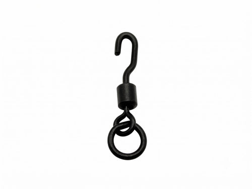 Black Spinner Ring Swivels Size 11 Extra Strong x10 | Carp Fishing Rig Components