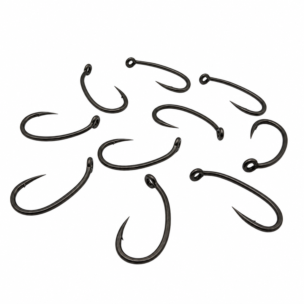 CurveX PTFE Hooks x10 – Micro Barbed Carp Fishing Hooks – Ronnie Rig, German Turbo, Chod Rig