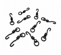 Black Spinner Ring Swivels Size 11 Extra Strong x10 | Carp Fishing Rig Components