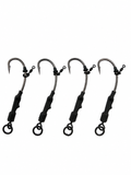 Ronnie Rigs x4 – Size 4 Micro Barbed Pre-Built Carp Fishing Rigs