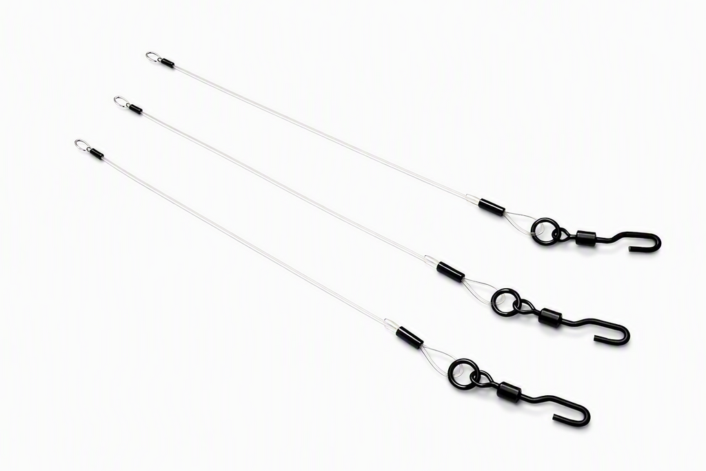 Krimped Boom Sections 30lb 15cm x3 – Carp Fishing Rig Boom Hooklink