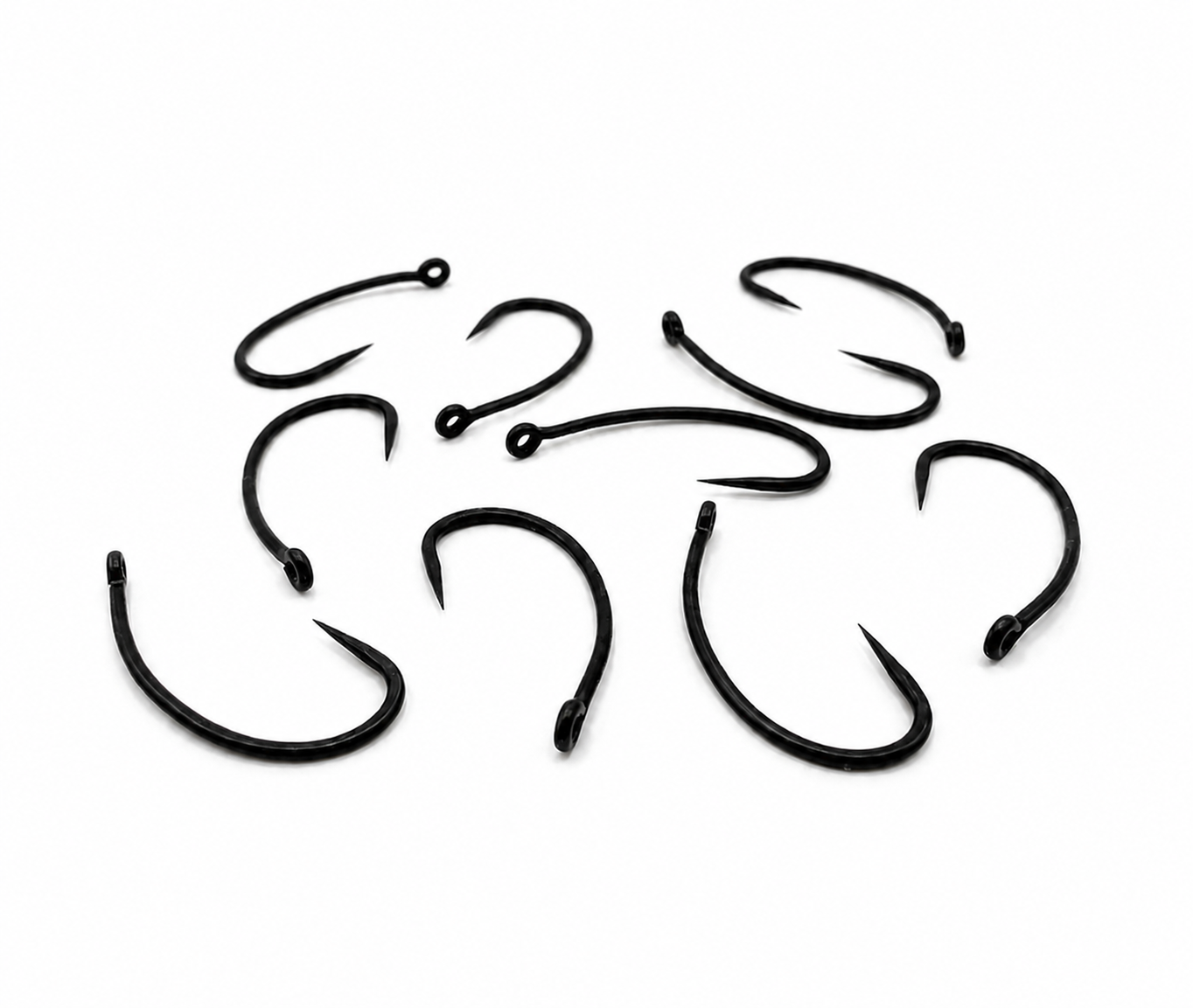 Curve Shank Hooks Size 4 x10 – Barbless Carp Fishing Hooks – Ronnie Rig, German Turbo, Chod Rig