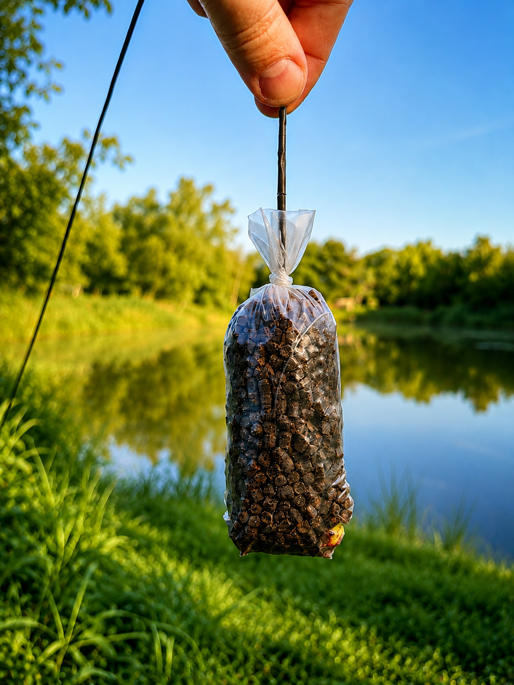 Premium PVA Solid Bags Large 7.5x17.5cm x25 – Carp Fishing PVA Bags + Scoop (2m PVA String included)