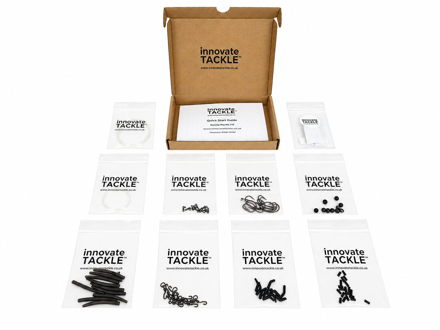 Ronnie Rig Kit x10 – Curve Size 6 Micro Barbed Carp Fishing Rigs