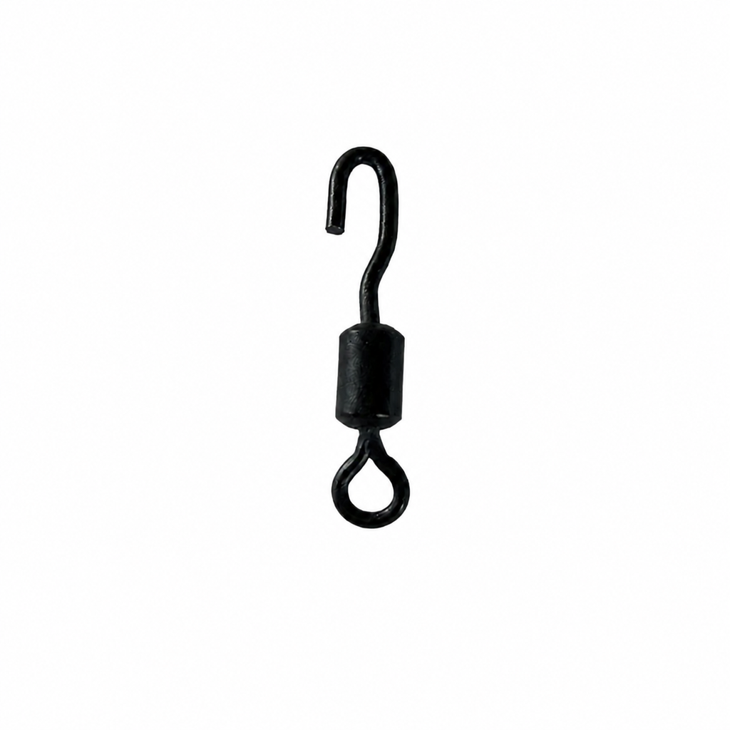 Black Spinner Swivels (No big ring) Size 11 x10 – No Big Ring – Carp Fishing Ronnie Rig Components