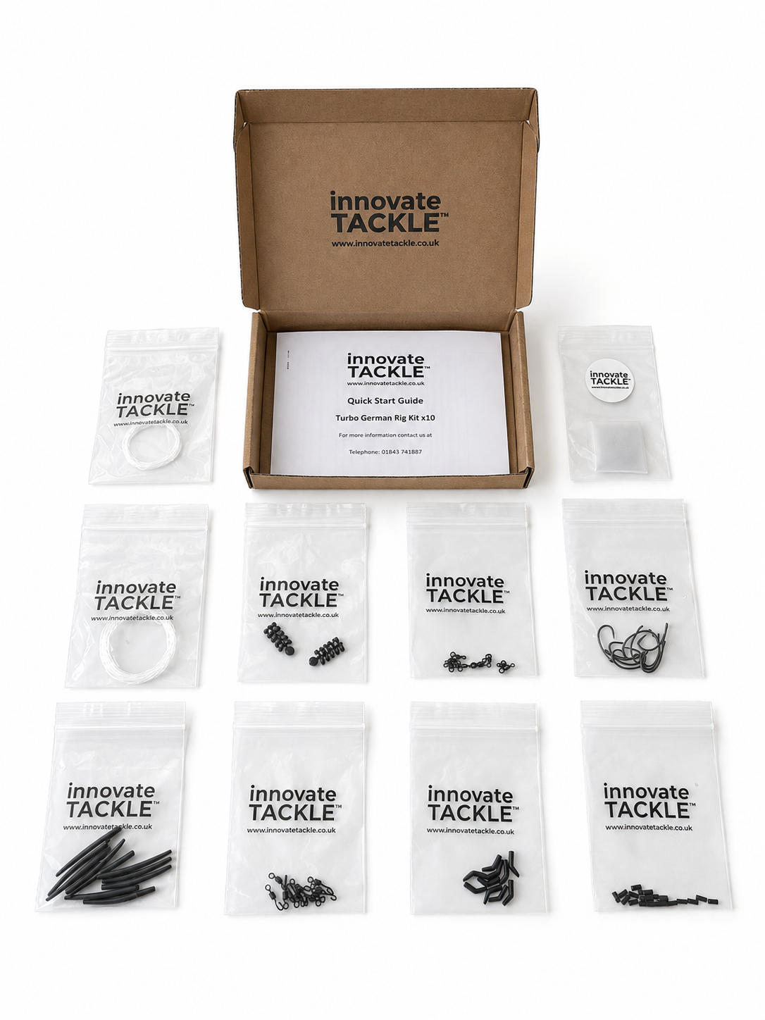 RIG KITS: Turbo German x10 – Curve Hook Carp Fishing Rigs