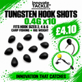 Tungsten Hook Shots 0.4g x10 – Fits Hook Sizes 2, 4 & 6 – Carp Fishing Rig Weight