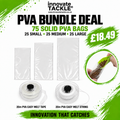 PVA Bundle Deal – 75x Assorted Solid Bags (Small, Medium & Large) + 20m PVA Tape & 20m PVA String