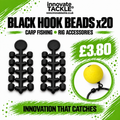 Black Hook Beads x20 | Carp Fishing Rig Hook Beads & Accessories
