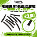 Premium Anti Tangle Sleeves 36mm x10 Silty. For Carp Fishing & Rig Tackle