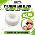 Premium Bait Floss 50m Unscented Waxed Refill. Carp Fishing, Pop Up, Rig Making