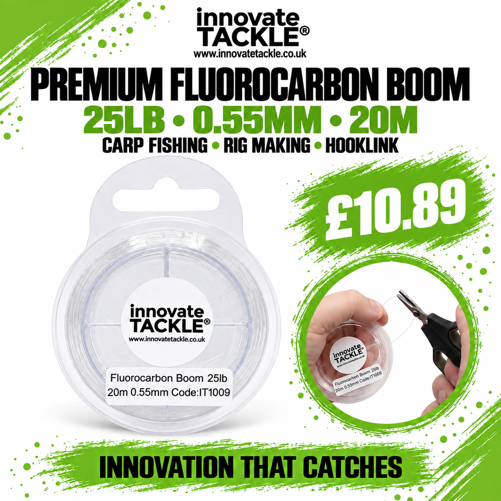 Premium Fluorocarbon Boom 25lb 0.55mm 20m Carp Fishing Rig Making Hooklink