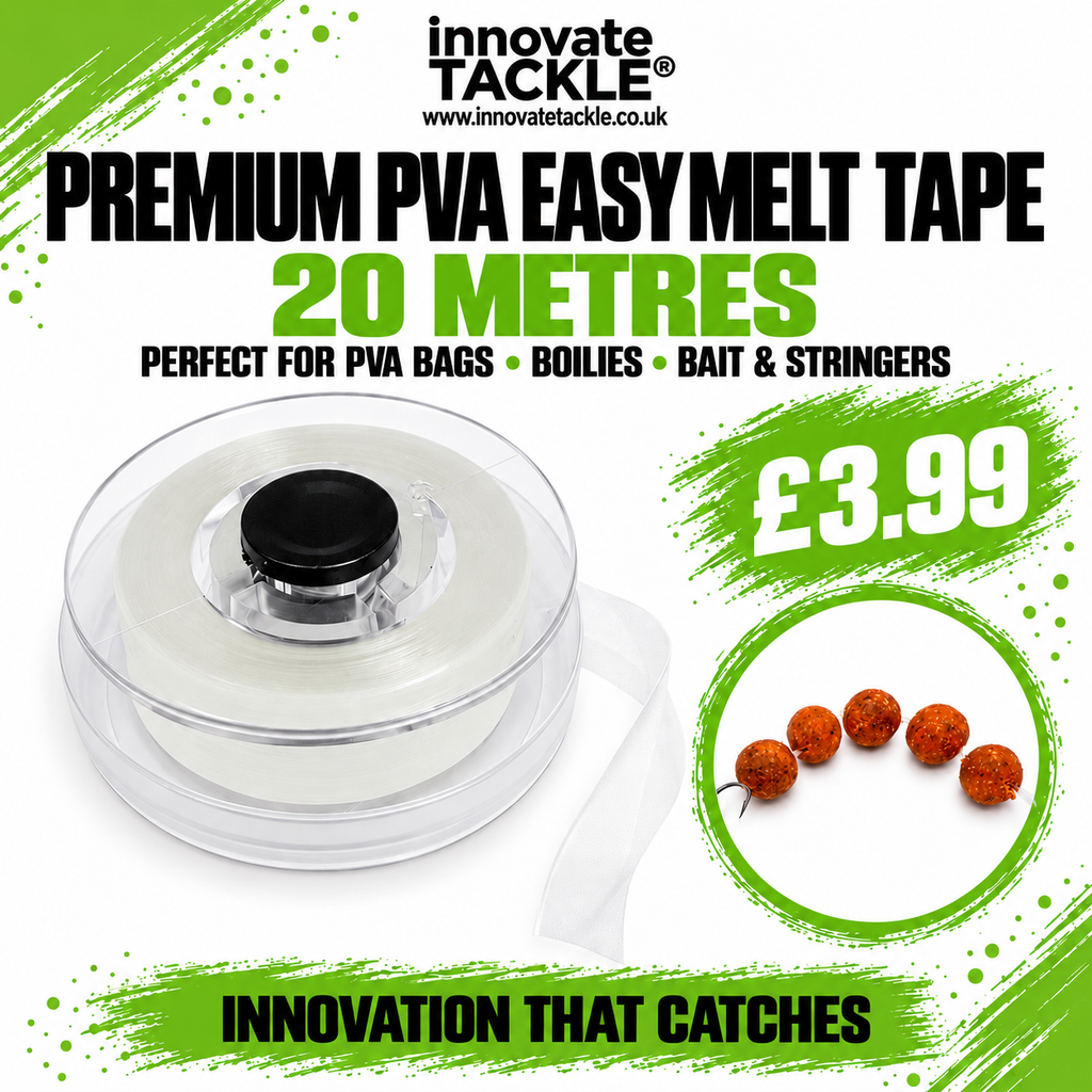Premium PVA Easy Melt Tape 20m for Carp Fishing. Perfect for PVA Bags, Boilies, Bait & Stringers.