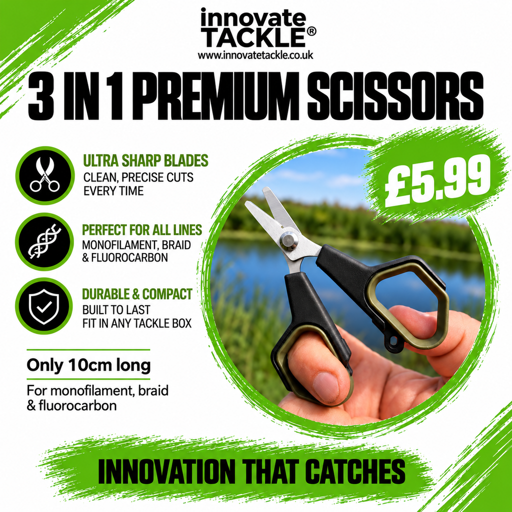 Premium 3-in-1 Fishing Scissors – Carp Fishing Tackle Scissors