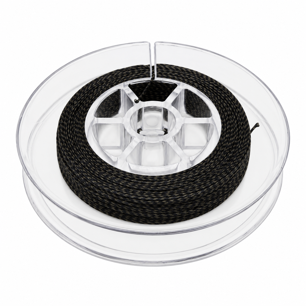 Braided Hooklink 25lb, 20m Green, Black & Brown – Super Strong Woven Design. Carp Fishing Rigs & Hooklink Braid