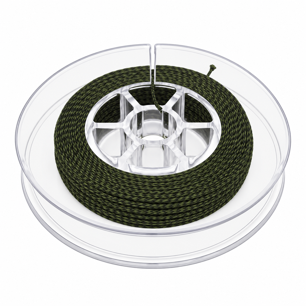 Braided Hooklink 25lb, 20m Green, Black & Brown – Super Strong Woven Design. Carp Fishing Rigs & Hooklink Braid